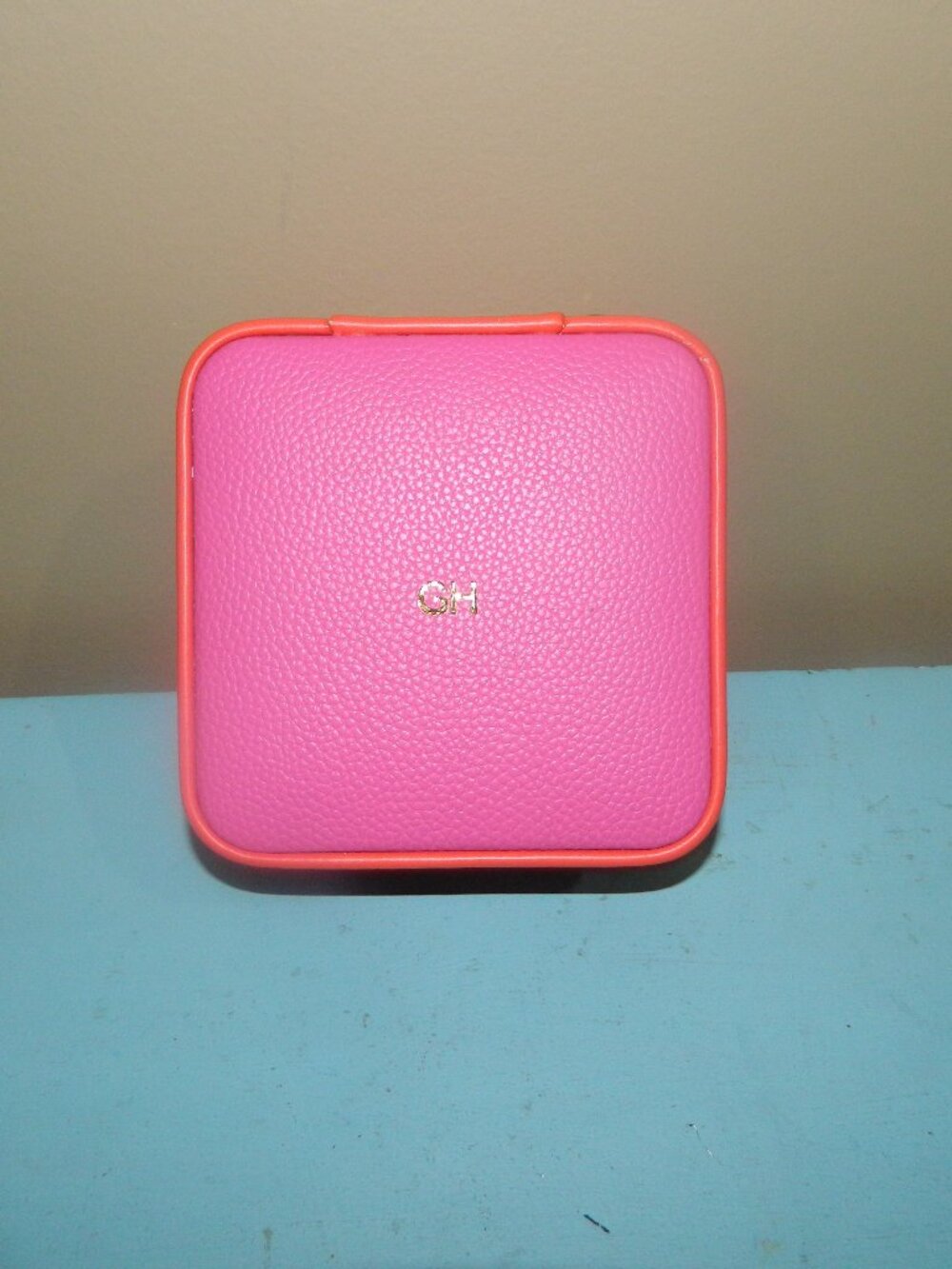 Mark & Graham Small Travel Jewelry Case "GH" Mono
